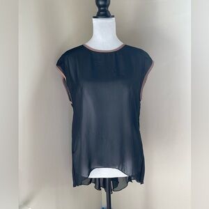 Sheer Black High Low Top